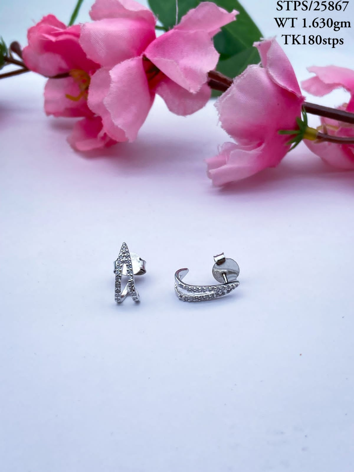 STYLISH  LOOK SILVER EARRINGS