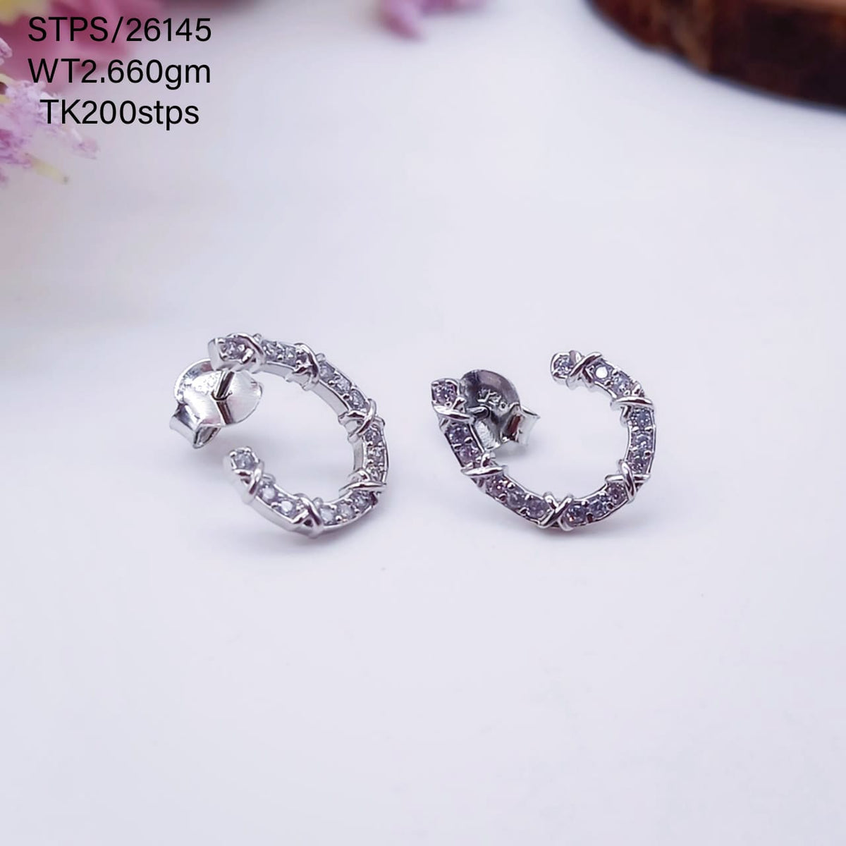 STYLISH LOOK SILVER EARRINGS